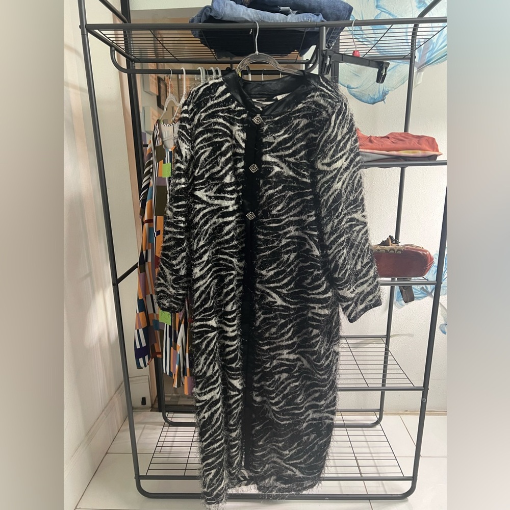 X-Land Dolce Zebra Print Coat 4XL